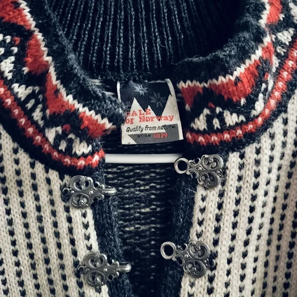 Vintage 90s Dale of Norway Wool sweater S Norwegian Men's Nordic sweater - Picture 6 of 9